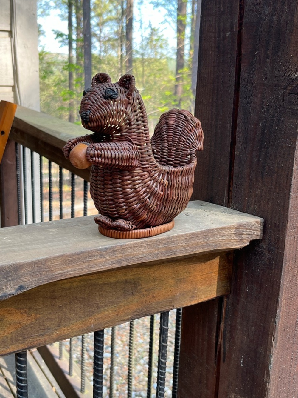 Woven Squirrel Figurine Accent - Brown